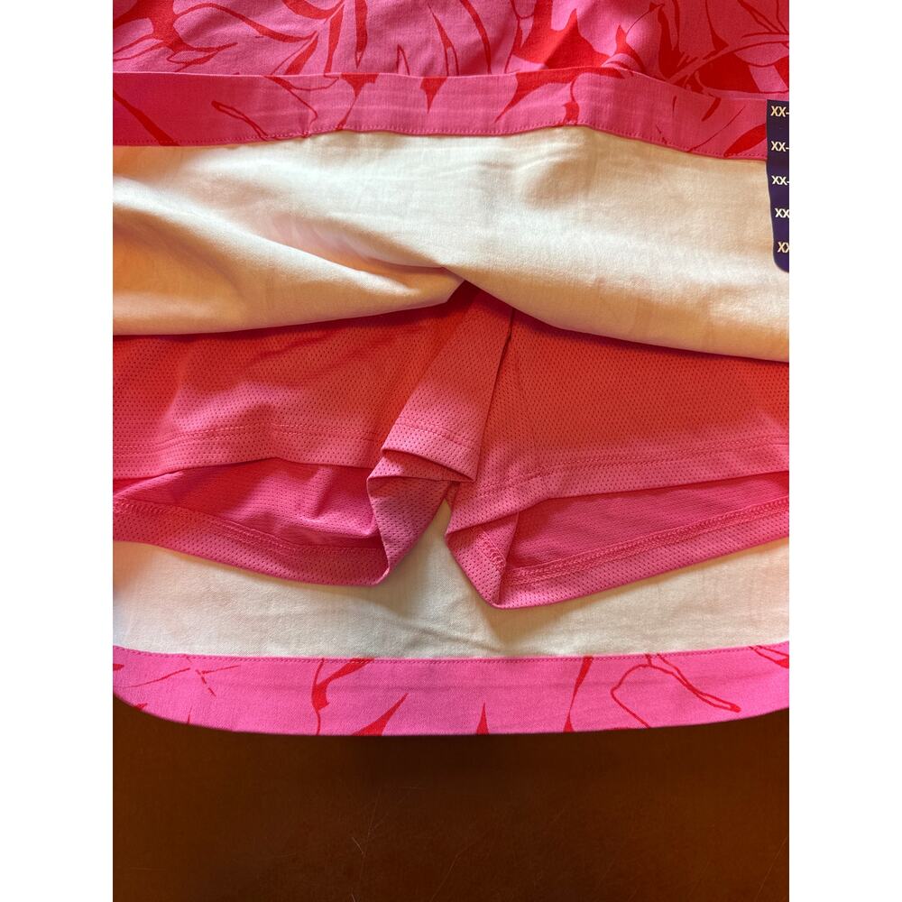 Rafaella Athletic Skort 2XL Pink Tropical Floral Skirt Resort Wear Vacation NWT - Picture 7 of 9